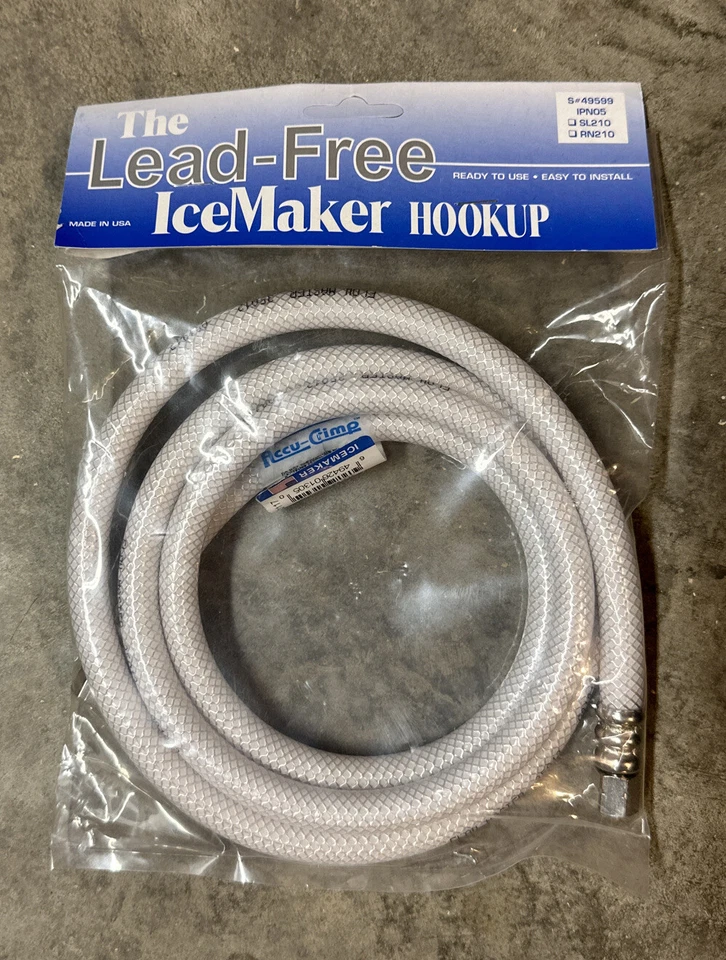 THE LEAD-FREE HELAKER HOOKUP S#49599 5' Manguera de agua para máquina de hielo y dispensador Foto 1 de 1