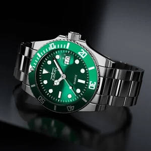 Klassische Big Face Armbanduhren, Herren Business Uhren Dresswatch mit Day Luminou - Bild 1 von 5