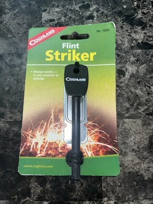 Coghlan's Flint Striker Ferro Cerrium Fire Starter Rod com Aço Camping Survival - Imagem 1 de 2