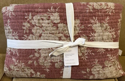 Edredón Pottery Barn Juliette Toile PickStitch Full Queen Rosewood NUEVO con etiquetas $299 Foto 1 de 4