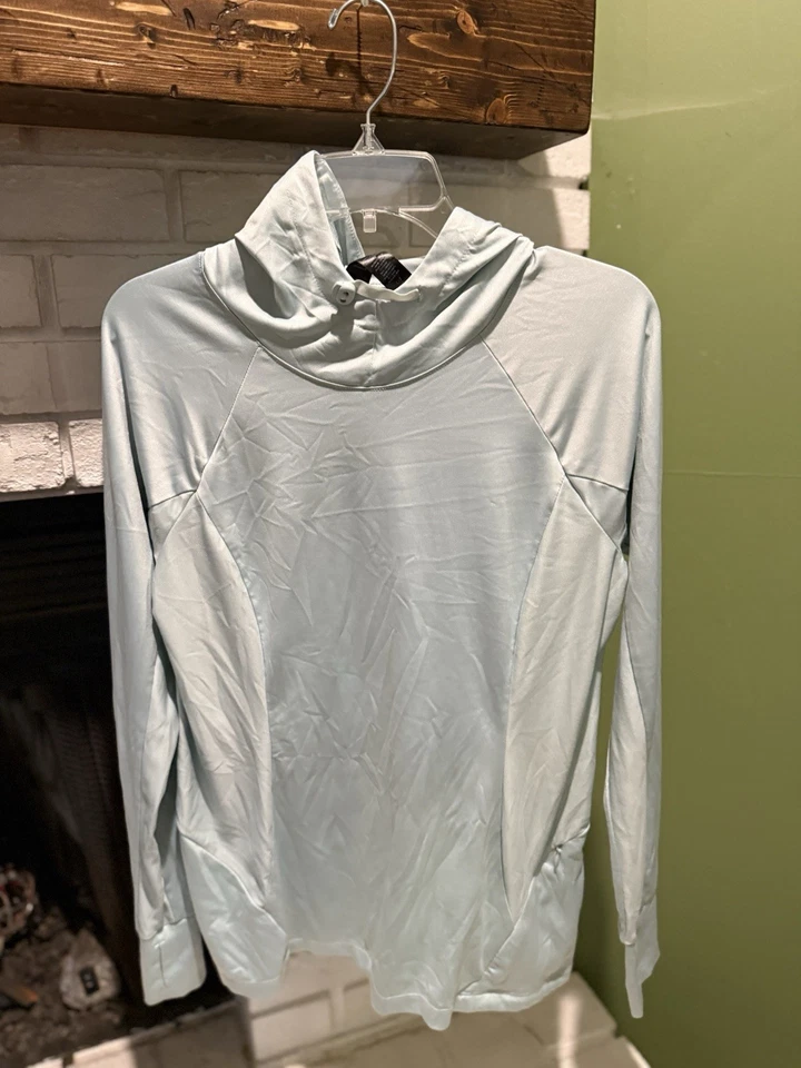 Sudadera con capucha ligera RBX azul cielo talla mediana para mujer manga larga Foto 1 de 4