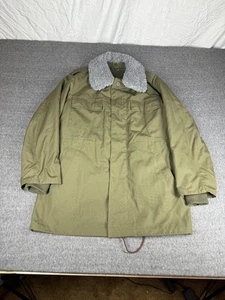 Tschechischer Militär Feldparka Jacke Herren 50 olivgrün Sherpa Kragen gefüttert - Bild 1 von 23