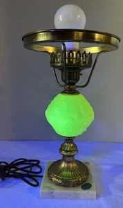 Fenton Uranglas Mohn Lampenfuß - Bild 1 von 20