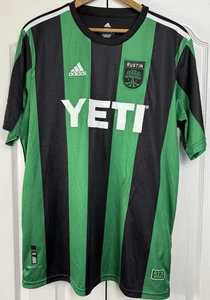 Adidas Herren Austin FC 21/22 Inaugural Home Trikot Gr. 2XL grün gestreift Fußball - Bild 1 von 11