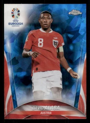 2024 Topps Chrome UEFA Euro Sapphire #52 David Alaba - Image 1 of 2