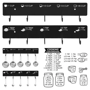 Premium Measuring Cups and Spoons Hanging Rack with stick, Measuring Cup Orga... - Picture 1 of 7