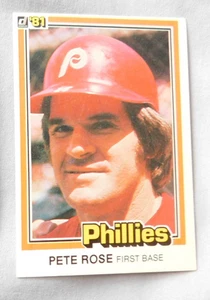 1981 Donruss #371 Pete Rose Philadelphia Phillies Baseballkarte Ex-mt - Bild 1 von 1