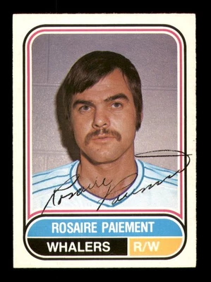 Rosaire Paiement Signed 1975-76 O-Pee-Chee WHA Card 106 Hartford Whalers - Image 1 of 2