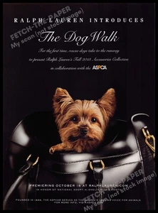 Ralph Lauren The Dog Walk 2010s Print Advertisement 2013 Yorkshire Terrier - Picture 1 of 1