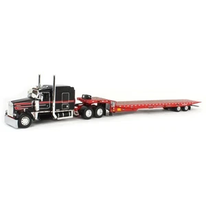 1/64 Viper Red Kenworth W900L Landoll 440B-50CA Traveling Axle Trailer 60-2035 - Picture 1 of 5