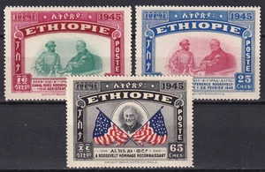 Ethiopia 1947 Yvert 250/52 Roosevelt hommage MNH (GX) - Picture 1 of 1