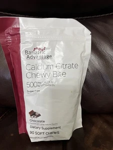 Bariatric Advantage Calcium Citrate Chewy Bites 500mg Vitamin D3 Chocolate 90 - Picture 1 of 2
