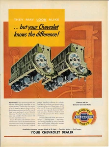 1955 CHEVROLET CHEVY Auto Car Parts Engine Vintage Magazine Print Ad - Foto 1 di 1
