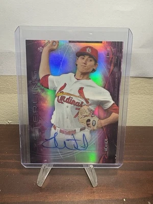 2014 Bowman Sterling Prospect пурпурный переливающийся /99 Люк Уивер RC #BSPA-LW с автографом - Изображение 1 из 2