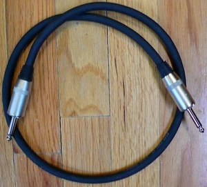 Alchemy Audio Whisper Speaker Cable Black 3 Foot 1/4" Straight - Picture 1 of 4