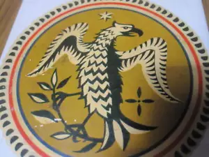 Autentico supporto fiammifero drago aquila in ceramica vintage 4,25"" x 4,25"" raro - Foto 1 di 7