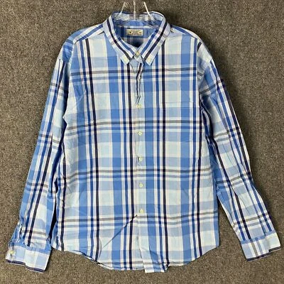Camisa con botones Reed Edward para hombre XL manga larga a cuadros 100 % algodón adultos Foto 1 de 4