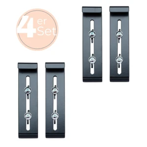 4x Blumenkasten Halterung Fensterbank unsichtbare Befestigung Anthrazit Fenster - Bild 1 von 6