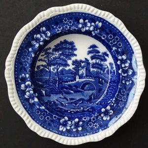 Antique COPELAND Spode SPODE'S TOWER Blue Transferware 10" LARGE RIM SOUP BOWL - Picture 1 of 4