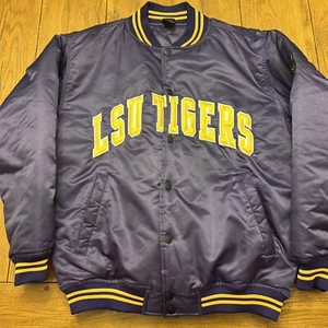 Purple LSU Tigers Starter Jacket Size M NCAA Louisiana State University - Picture 1 of 16