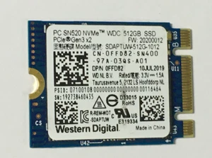 WD PC SN520 M.2 2230 NVMe SDAPTUW-512G-1012 512GB PCle Gen3x2 SSD - Afbeelding 1 van 4