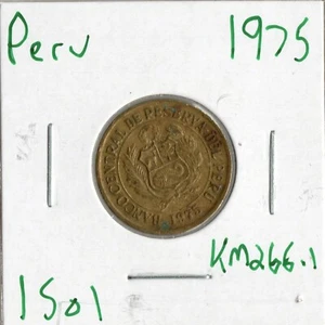 Moneda Perú 1 Sol 1975 KM266.1 - Imagen 1 de 4