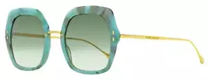 Isabel Marant eckige Sonnenbrille IM0085S GC19K grün Marmor 55 mm - Bild 1 von 3