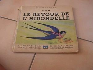 livre BD le retour de l'hirondelle jean a mercier 1942 ( bdm 1700 ) - Imagen 1 de 7