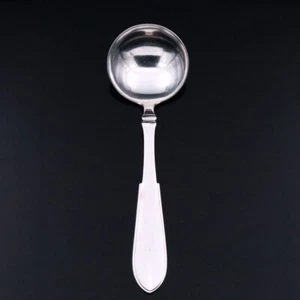 Hans Hansen. Silver Serving Spoon, Round, Medium . No. 1 / Arvesølv nr. 1 - Picture 1 of 1