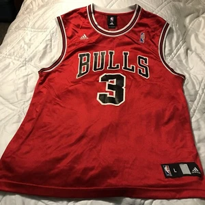 Adidas Chicago Bulls Ben Wallace #3 Authentic NBA Jersey Men's Size L Red/Black - Picture 1 of 8