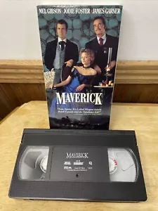 Maverick VHS 1994 Mel Gibson Jodie Foster James Garner - Picture 1 of 2