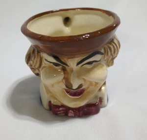 Vintage Toby Mini Becher Stein, brauner Hut blaues Hemd, besetztes Japan, 2,5" - Bild 1 von 8
