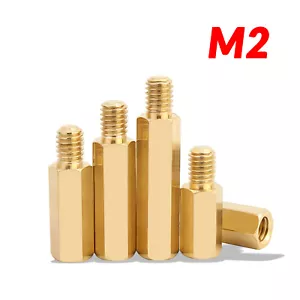 Hex Brass Standoff Spacer Screw Pillar PCB PC M2 3mm - 30mm Computer Motherboard - Picture 1 of 26