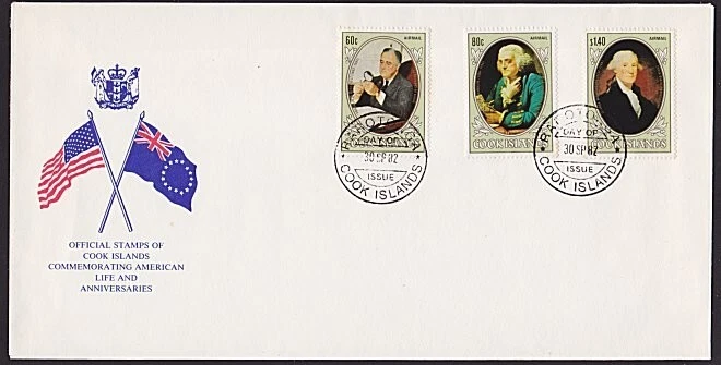 COOK IS 1982 American Lives & Anniversaries FDC.............................3517 - Image 1 of 1