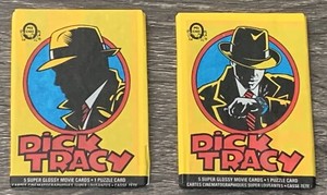 1990 OPC/O-Pee-Chee DICK TRACY - (2) Unopened Packs/Wrapper Versions FREE SHIP