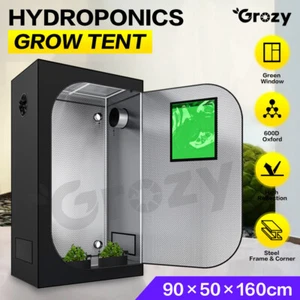GROZY 90x50x160cm Grow Tent Hydroponics Indoor Plant System Reflective Oxford AU - Picture 1 of 9