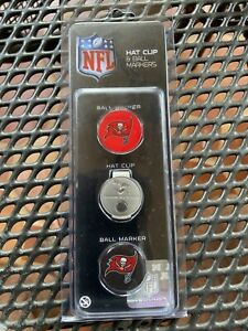 NFL Tampa Bay Buccaneers Golf Cap Clip and 2 Ball Markers Set Hat Enamel