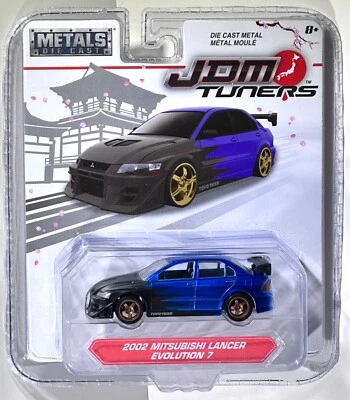 MITSUBISHI LANCER EVOLUTION 7 2002 sintonizadores JDM azules fundidos a presión escala 1/64 Foto 1 de 4