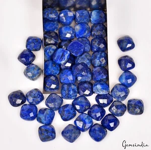 Lote al por mayor 50 piezas de gemas calibradas corte cojín lapislázuli natural 10 mm - Imagen 1 de 5