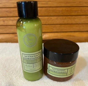 Exfoliante de azúcar y loción corporal Bath & Body Works (2) EUCALYPTUS SPEARMINT tamaño de viaje - Imagen 1 de 1