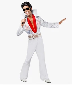 Adult Elvis Costume Rubie's Jumpsuit with Belt Small - Picture 1 of 14