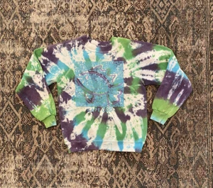 VTG 90s Youth Cape Cod Massachusetts Tie Dye Sweatshirt SZ M Raglan Made in USA - Picture 1 of 5