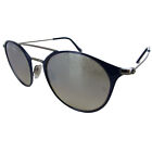 Ray Ban Mens Rb3546 Round Sunglasses, Blue-Gunmetal/Silver Gradient Flash