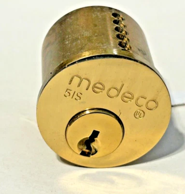 Medeco 51S D"89 RIM Cylinder Sub Assembly shiney brass - Image 1 of 4