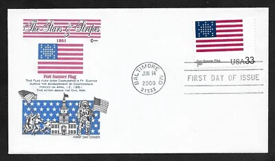 #3403o 33c Fort Sumter Flag - Cover Craft   FDC - Image 1 of 2