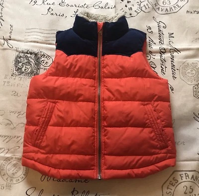 Crazy 8 - Chaleco acolchado de piel sintética - Color/Naranja, Azul - Talla/4 Niños Foto 1 de 4