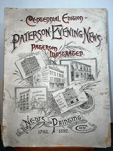 antique Victorian Scarce New Jersey history Paterson New Jersey — 1792–1892 - Picture 1 of 10