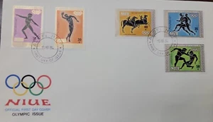 EL)1984 NIUE, OLYMPIC GAMES, LOS ANGELES, UNITED STATES, JAVALINA, DISCUS, RACE, - Picture 1 of 1