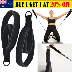 2PCS Double Loop Yoga Straps For Pilates Reformer Training Leg Stretcher Band - Picture 1 of 13