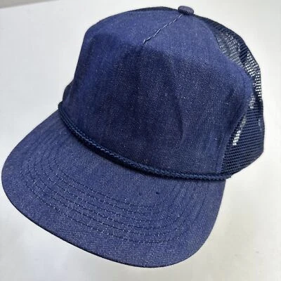 Gorra de béisbol de camionero azul en blanco de George Brand con cierre a presión Foto 1 de 4